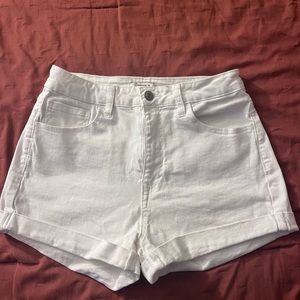 Denim White Shorts. Forever 21 Los Angeles.